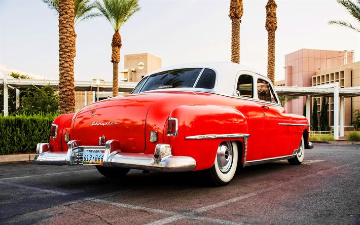 Chrysler Saratoga, takaa, 1950 autoa, retroautot, HDR, 1950 Chrysler Saratoga, amerikkalaiset autot, Chrysler