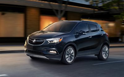Buick Encore, 2021, front view, exterior, new black Encore, american cars, Buick