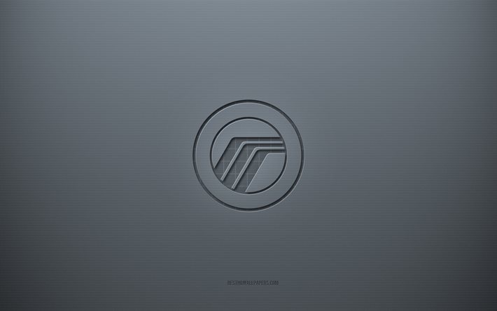 merkur-logo, grauer kreativer hintergrund, merkur-emblem, graue papierstruktur, merkur, grauer hintergrund, merkur-3d-logo