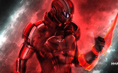 Femshep, 4k, cyber warrior, 2017 games, Mass Effect Andromeda