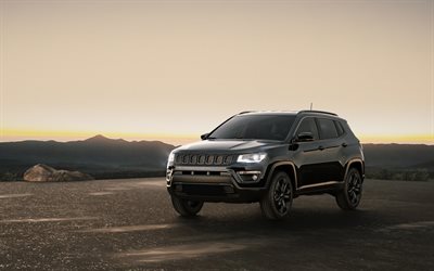 Jeep Compass, 4k, 2017 cars, SUVs, Night Eagle, new Compass, Jeep