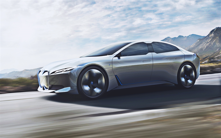 BMW i4 EV, road, 2019 cars, electric cars, supercars, 2019 BMW i4, german cars, new i4, BMW