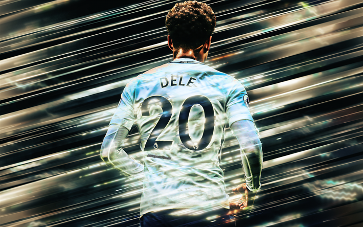 Dele Alli, Tottenham Hotspur, English football player, midfielder, art, portrait, face, Premier League, England, football, Bamidele Jermaine Alli