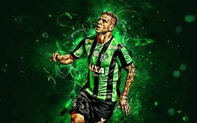 Rafael Moura, brasiliansk fotbollsspelare, America Mineiro FC, fotboll, Rafael Martiniano de Miranda Moura, Brasiliansk Serie A, neon lights, Brasilien