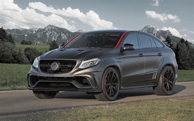 Mansory, tuning, Mercedes-Benz GLE-Class Coupe, 2016 cars, C292, gray GLE, Mercedes