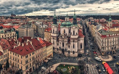 Prag, Tjeckiska Republiken, gamla stan, gammal arkitektur