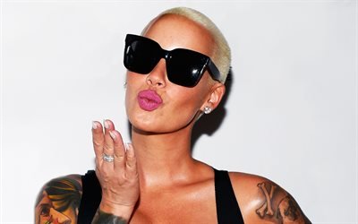 Amber Rose, 4k, l&#39;actrice am&#233;ricaine, beaut&#233;, blond, Hollywood