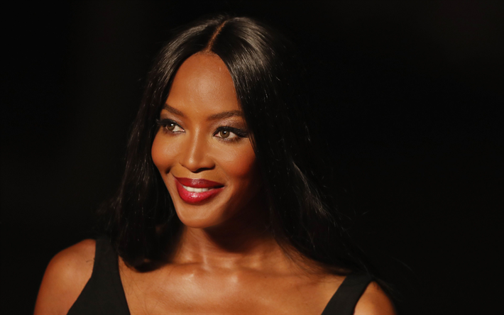 Download wallpapers Naomi Campbell, british supermodel, 4k, portrait,  beautiful woman, photoshoot, smile for desktop free. Pictures for desktop  free