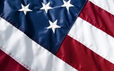 Flag of the USA, American flag, United States of America, national symbols, flag