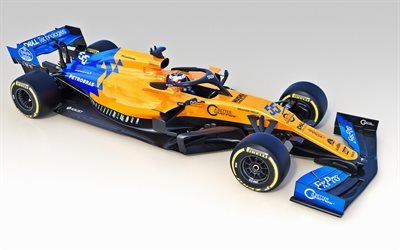 McLaren MCL34, 2019, new 2019 F1 car, Carlos Sainz, Formula 1, new racing car, MCL34, McLaren F1 Team