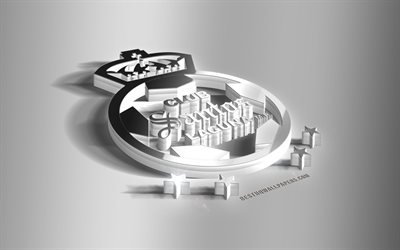 Santos Laguna, 3D steel logo, Mexican football club, 3D emblem, Torreon, Mexico, metal emblem, Liga MX, football, creative 3d art