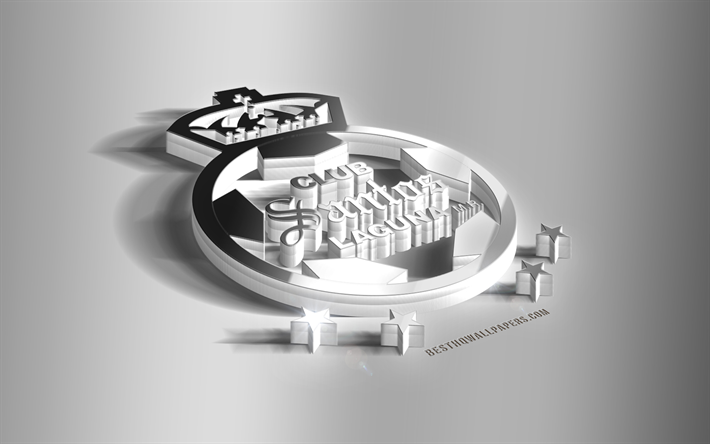 Santos Laguna, 3D de acero logotipo, Mexicana de f&#250;tbol del club, 3D emblema, Torre&#243;n, M&#233;xico, emblema de metal, de la Liga MX, f&#250;tbol, creativo, arte 3d
