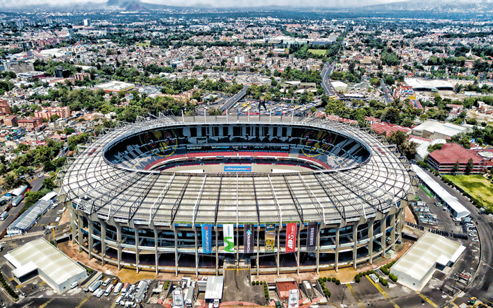 Download Wallpapers Estadio Azteca Aerial View Soccer Azteca Stadium Hdr Football Stadium Mexico City Mexico Mexican Stadiums For Desktop Free Pictures For Desktop Free