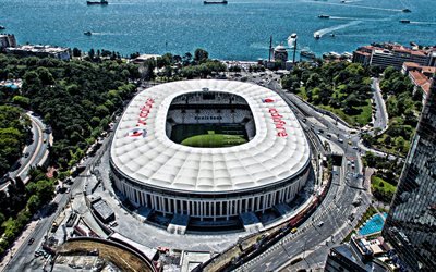 Vodafone Park, Vodafone Arena, Turkin jalkapallo-stadion, Besiktas Stadium, Istanbul, Turkki, kes&#228;ll&#228;, moderni urheilu arena, jalkapallo