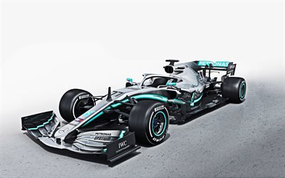 Mercedes-AMG F1W10, 2019, EQ電源, 式1, 新F1レースカー, F1W10, レーシングカー, Mercedes-AMGペトロナスモータースポーツ
