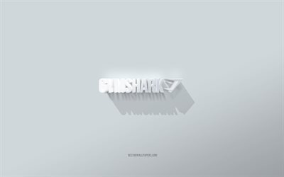 Gymshark logo, white background, Gymshark 3d logo, 3d art, Gymshark, 3d Gymshark emblem
