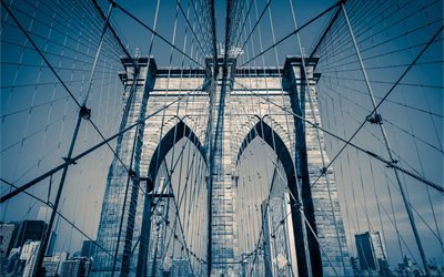 Brooklyn Bridge, New York, USA, taivas