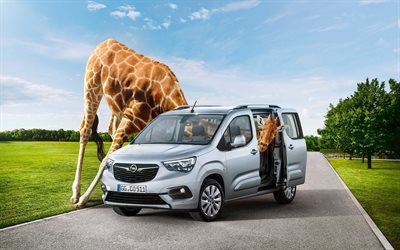Opel Combo Life, 2018, minivan, exterior, new cars, new silver Combo, German cars, Opel