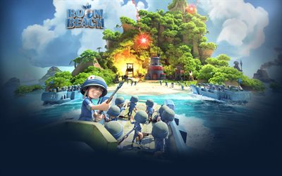 Boom Beach Gösterildiğinde, online oyunlar, poster, mobil oyunlar, Android, iOS
