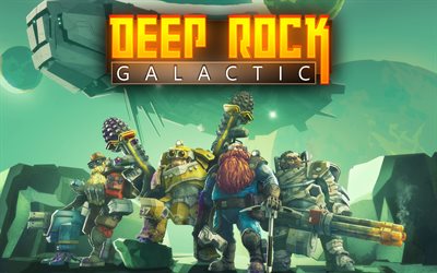 Deep Rock Galactic, 4k, 2018 games, poster