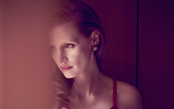 Jessica Chastain, 4k, Hollywood, 2018, photoshoot, actrice am&#233;ricaine
