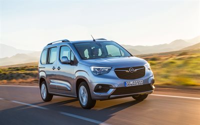 Opel Combo Vida, 4k, 2018 carros, estrada, minivans, novo Opel Combo, Opel