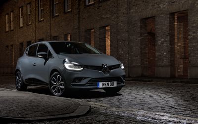 Renault Clio Urban, 4k, 2018 cars, street, night, new Clio, Renault