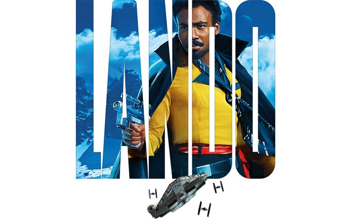 Solo A Star Wars Story, 2018 movie, Lando Calrissian, Donald Glover, art, poster, new movies