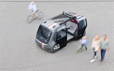 Gelecekte, elektrikli araba Volkswagen Sedric, 2018, Kavram, minib&#252;s, Arabalar, Araba, Volkswagen Kendini