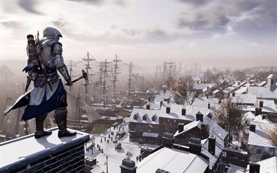 4k, Assassins Creed 3 Remasterizados, cartel, 2019, juegos de Assassins Creed III Remasterizado