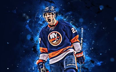 Anders Lee, giocatori di hockey, New York Islanders, NHL, hockey stelle, Anders Mark Lee, NY Islanders, hockey, luci al neon