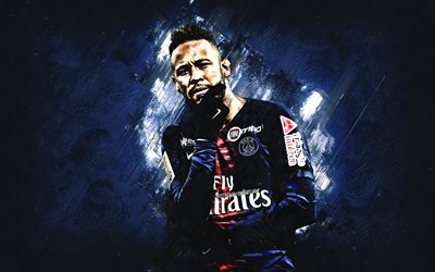 Neymar, O PSG, retrato, Brasileiro jogador de futebol, atacante, O Paris Saint-Germain, O futebol brasileiro estrelas, Liga 1, Fran&#231;a