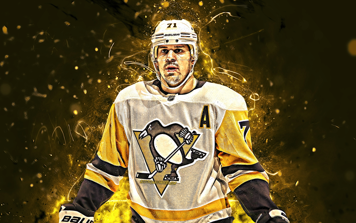 Evgeni Malkin, estrellas del hockey, Pittsburgh Penguins, NHL, los jugadores de hockey, Geno, hockey, las luces de ne&#243;n