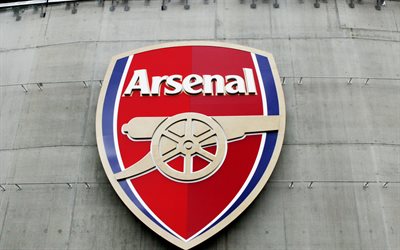 Arsenal FC Emblem, Emirates Stadium, football stadium, Arsenal London, logo, England, London, Arsenal FC