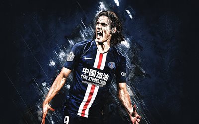 Edinson Cavani, Paris Saint-Germain, PSG, Uruguayan soccer player, Ligue 1, France, football, portrait, creative art