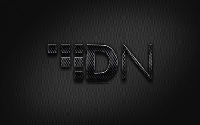 DigitalNote musta logo, kryptovaluutta, grid metalli tausta, DigitalNote, kuvitus, luova, kryptovaluutta merkkej&#228;, DigitalNote logo