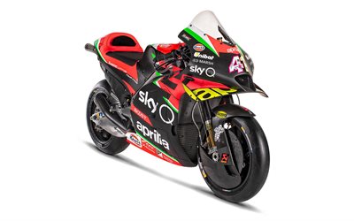 En 2020, l&#39;Aprilia RS-GP MotoGP, vue de face, &#224; l&#39;ext&#233;rieur, les courses de moto, Aprilia Racing Team Gresini, Aleix Espargaro, des motos sportives