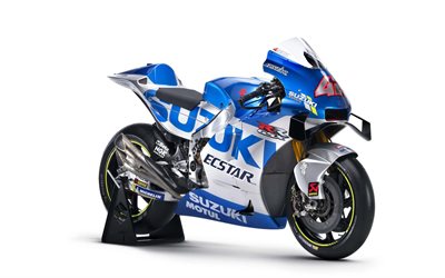 Entro il 2020, la Suzuki GSX-RR MotoGP Team Suzuki ECSTAR, Alex Anelli Giapponese di motociclismo, sul suo sportbike, Suzuki