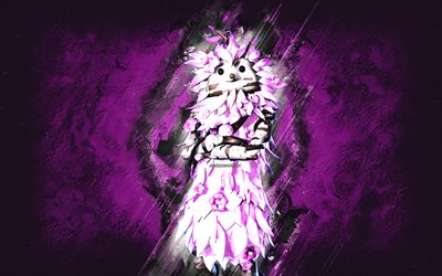 Fortnite Sakura Bushranger Skin, Fortnite, main characters, purple stone background, Sakura Bushranger, Fortnite skins, Sakura Bushranger Skin, Sakura Bushranger Fortnite, Fortnite characters