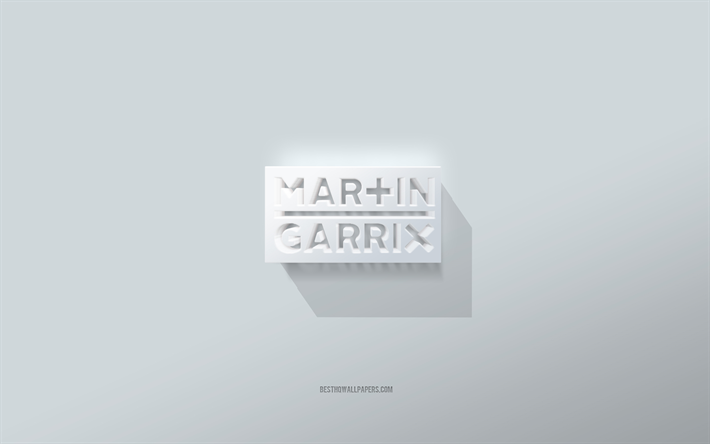 logo martin garrix, fond blanc, logo martin garrix 3d, art 3d, martin garrix, embl&#232;me 3d martin garrix