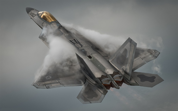 Lockheed Martin F-22 Raptor, F-22, l&#39;US Air Force, de combat de cinqui&#232;me g&#233;n&#233;ration, des avions militaires, voltige, &#233;tats-unis