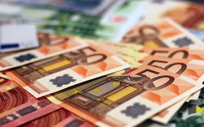 Euro, 4k, cash, EU money, banknotes