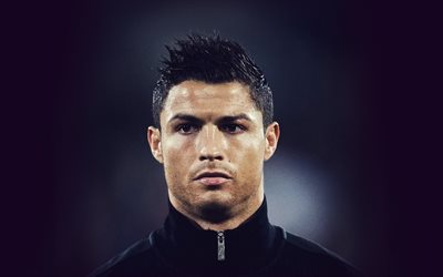 Cristiano Ronaldo, le portugais, joueur de football, CR7, 4k, le portrait, la star du football, du visage, du Real Madrid, s&#233;ance photo, Cristiano Ronaldo dos Santos Aveiro