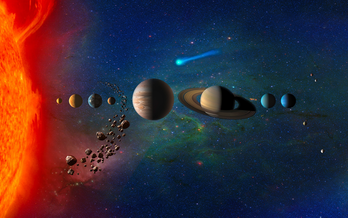 Download Wallpapers The Solar System All Planets The Sun