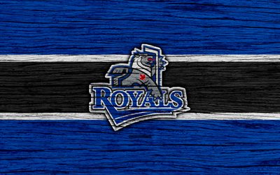 4k, Victoria Royals, logo, WHL, hokey, Kanada, amblem, ahşap doku, Batı Hokey Ligi