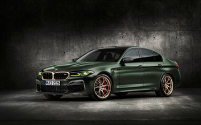 BMW M5 CS, 4k, studio, 2021 cars, F90 LCI, tuning, 2021 BMW M5, german cars, BMW