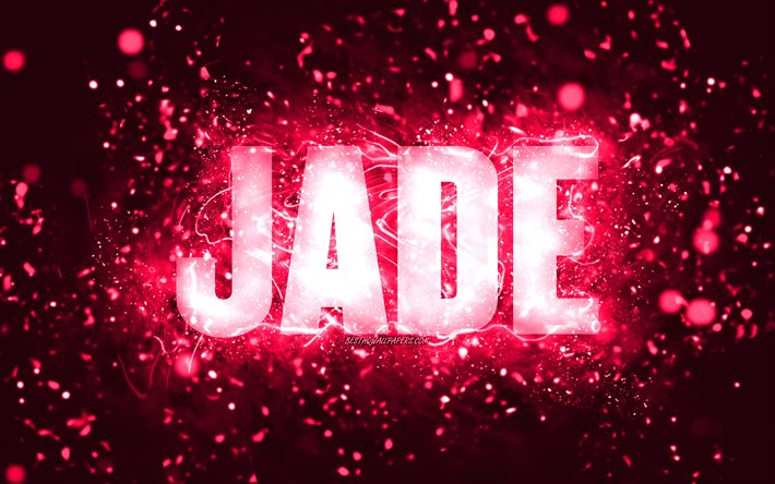 Telecharger Fonds D Ecran Joyeux Anniversaire Jade 4k Neons Roses Nom De Jade Creatif Jade Joyeux Anniversaire Anniversaire De Jade Noms Feminins Americains Populaires Photo Avec Le Nom De Jade Jade Pour Le
