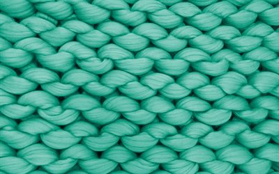 texture di corda turchese, texture a maglia turchese, sfondo a maglia turchese, consistenza della corda, texture del filo turchese