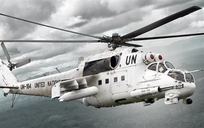 Le Mil Mi-24, Nations Unies, h&#233;licopt&#232;re militaire, l&#39;ONU Mi-24, Mi-24