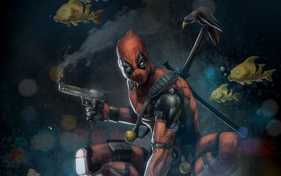 Deadpool, supereroe, arte, personaggi del cinema, Marvel Comics